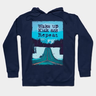 Running Wake Up, Kick, Repeat Hoodie